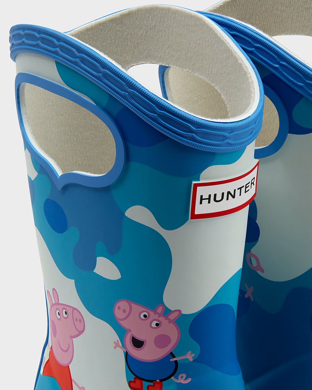 Botas de Lluvia Hunter Niños - Original First Peppa Pig Grab Handle - Azules - SEMIHZK-46